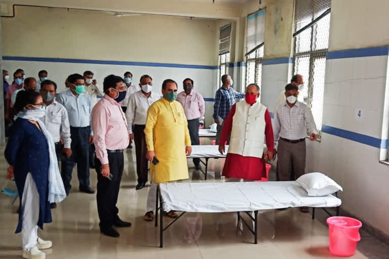 mayor jai prakash inspected balk ram hospital isolation ward