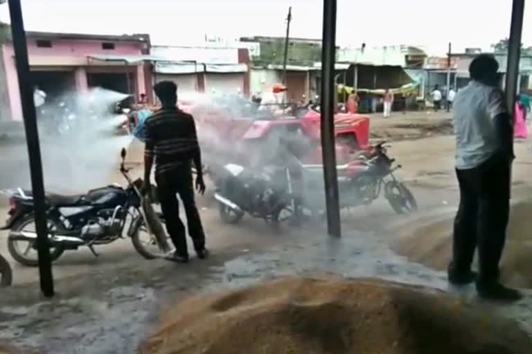 Sanitation process in Risod Market Committee