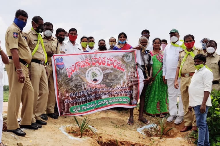 haritha haram program at dacharam in yadadri bhuvanagiri