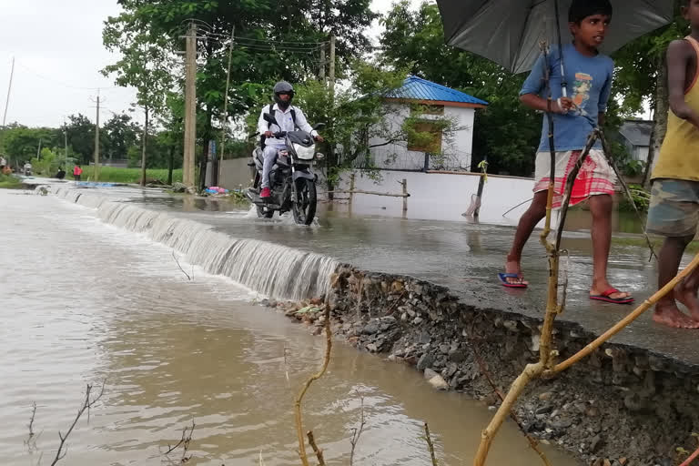 erosion of pmgsy road at kalgachiya amguri connection