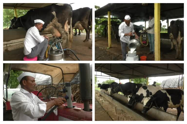 Milk extraction technique with help of tractor air cleaner