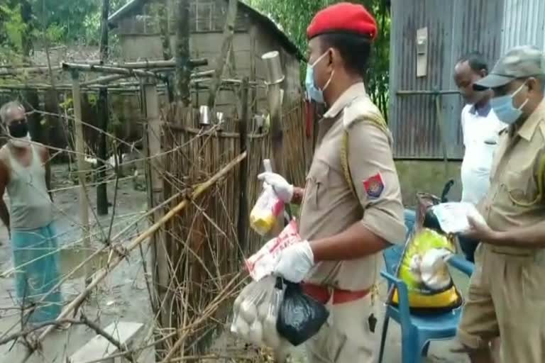 Food Distribution By Police Officer  foe poor Family in Bonagigaon BarGhola