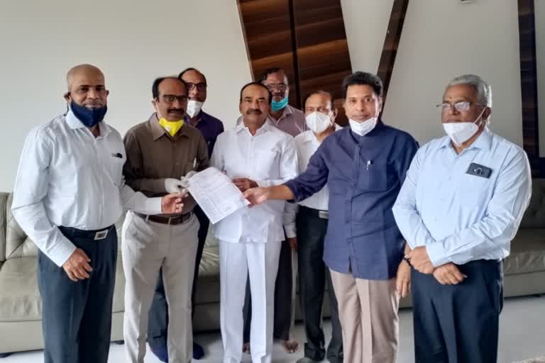 ima and pediatric academy of Telangana representatives meet health minister etla rajendar