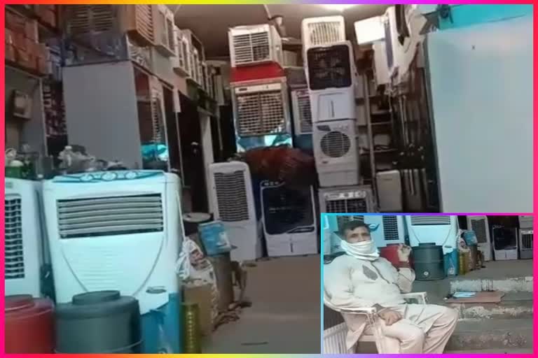 silence in shehzada bagh cooler market due to coronavirus and lockdown