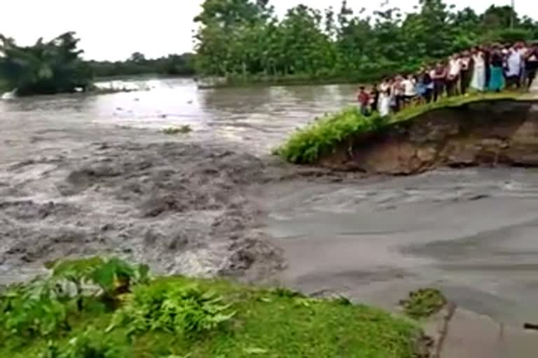 nanai river flood broke embankment in darrang