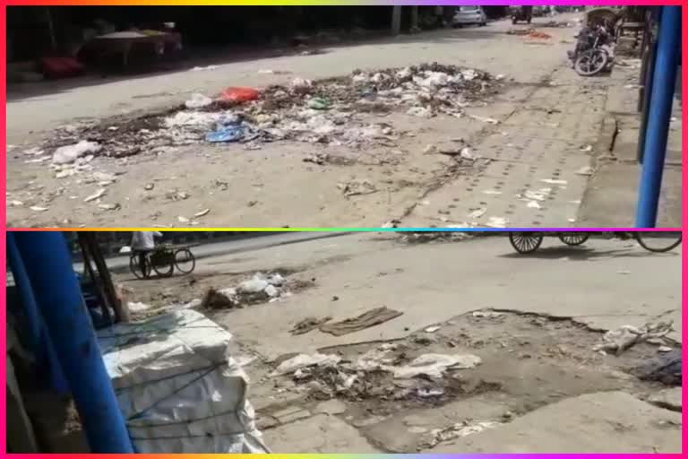 garbage in bheem nagar sabji mandi