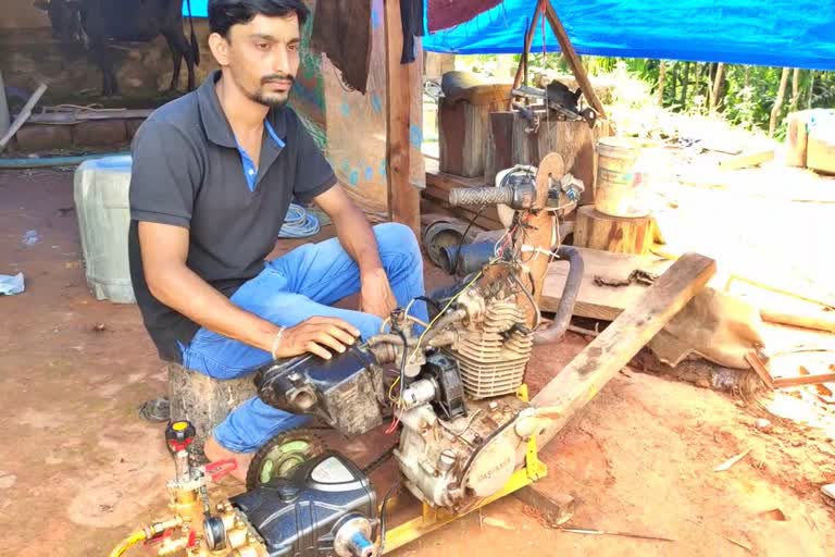 multi purpose machine from old bike engine