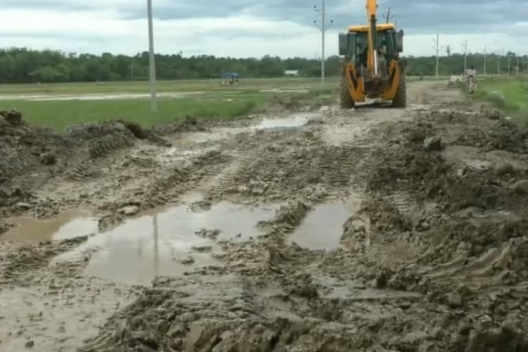 Bad road condition at Dhansiri