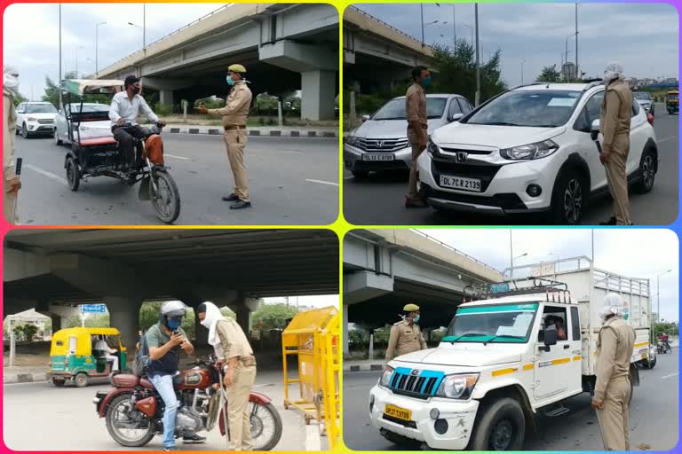 Kaushambi police station doing intensive checking at UP gate border