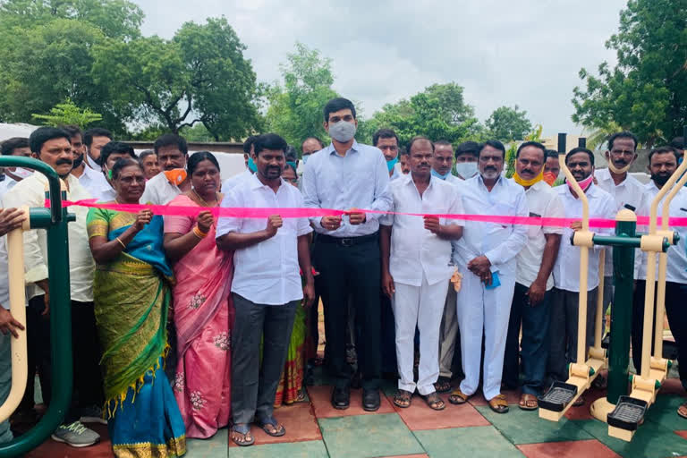 Guvala balaraju Inauguration to open gym at lingala mandal in Nagarkarnool district