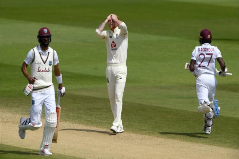 Eng v WI 1st Test, Day 5 Tea Report