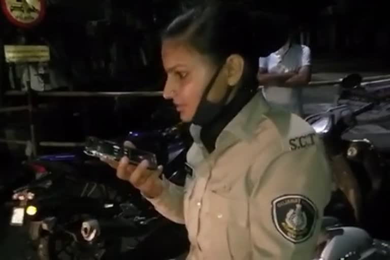 A woman constable's Resign for stopping a Surat MLAs son and his two friends