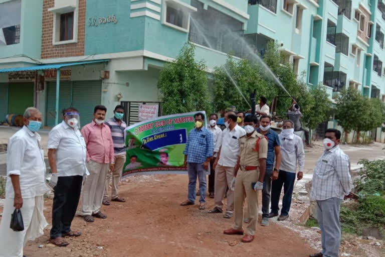 hypocloriede sprays in martur prakasam district