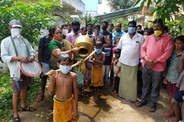 marrige to frogs in visakha dst sabbavaram for rains