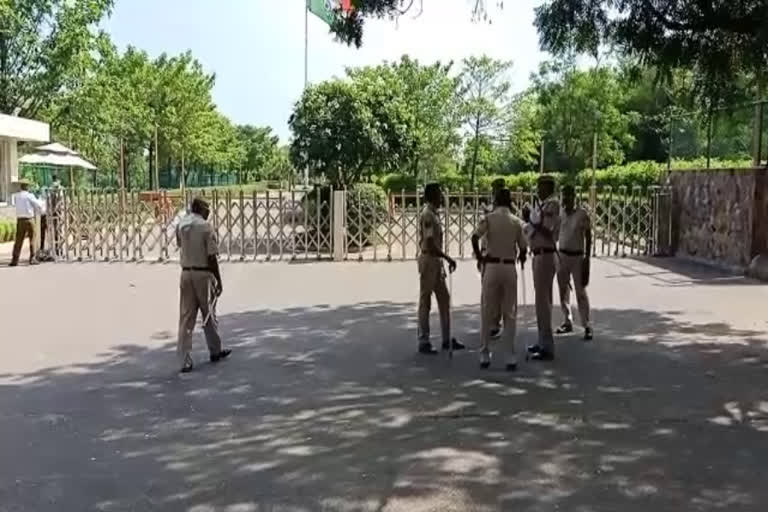 police security increased in itc grand hotel gurugram