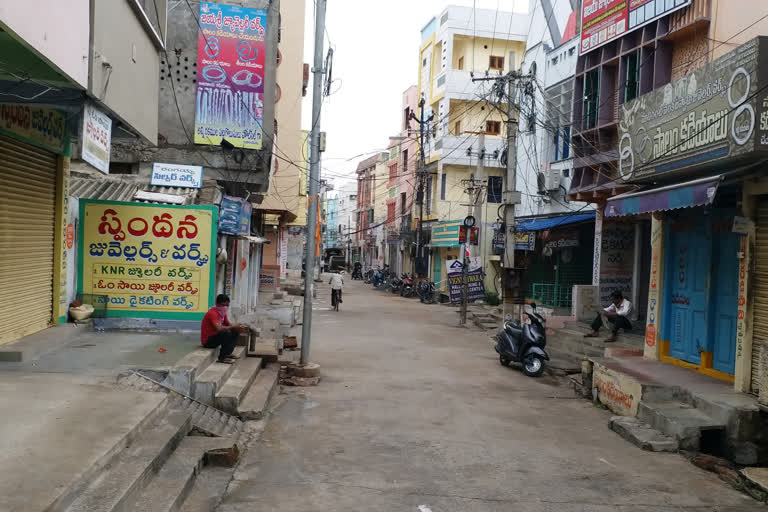 shops self lock down in warangal urban