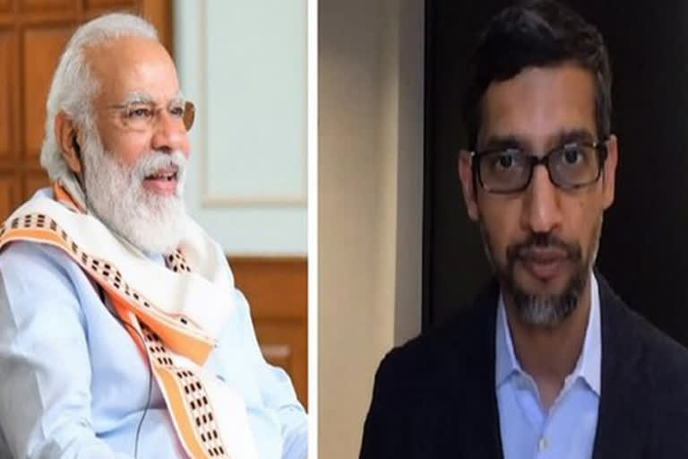 Alphabet Inc  Google LLC  Google CEO Sundar Pichai  COVID-19  Modi interacts with Google CEO  Modi interacts with Sundar Pichai