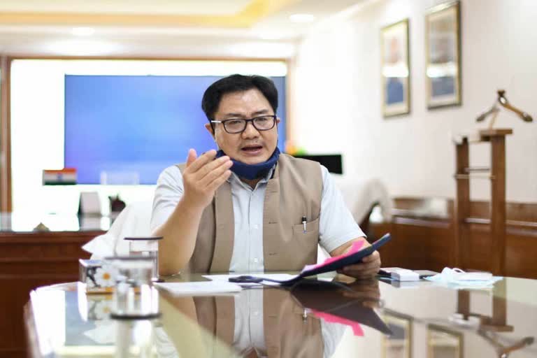 KIren Rijiu interacts with Sports ministers of 17 states, Uts