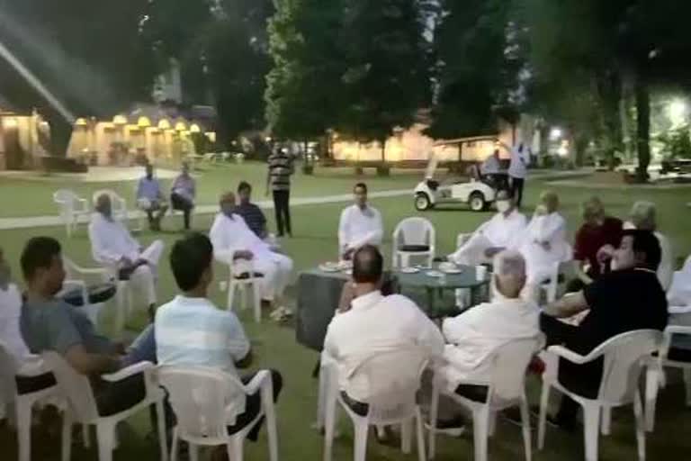 video of congress mlas and sachin pilot supporters at ITC grand hotel in gurugram