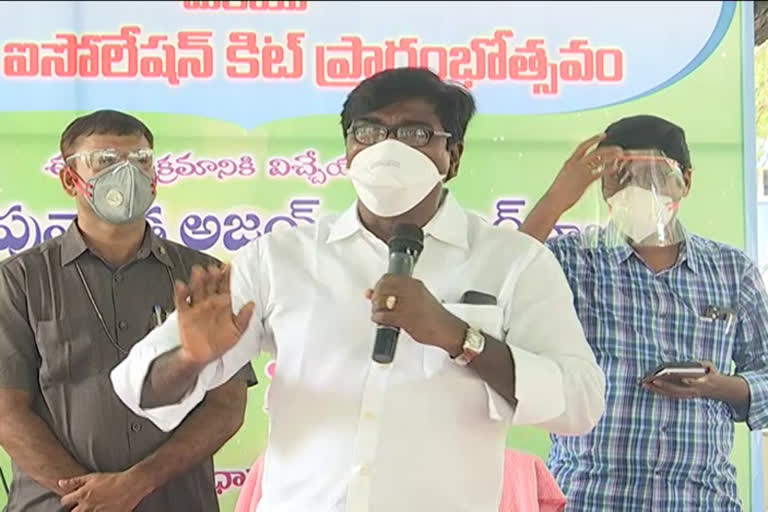 minister puvvada interesting comments on gandhi hospital