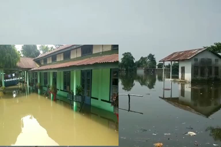 বানপানীত যোগীঘোপা অঞ্চলৰ বিস্তৰ ক্ষতি, বানত আৱদ্ধ আৰক্ষী চকী