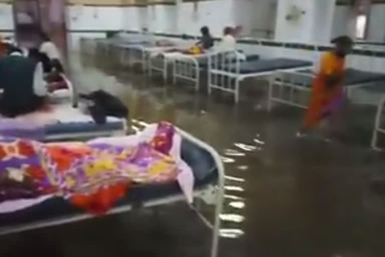 patient disturbed by accumulation of rain water in osmania hospital