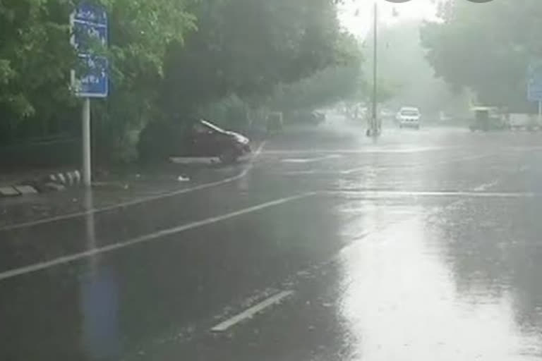 Relief from humid heat after light rain in Delhi