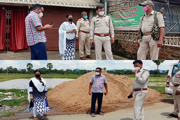 Action against illegal sand storage in Sahibganj