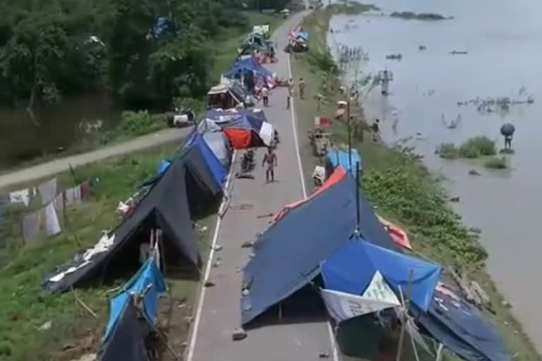 Large Area Of Palasbari Under The Flood