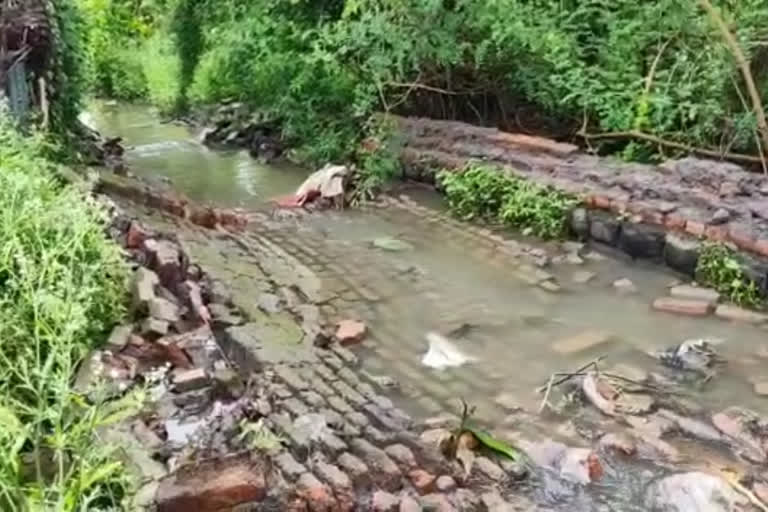 child flown in canal