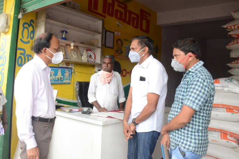 inspection at fertilizer shops in medak