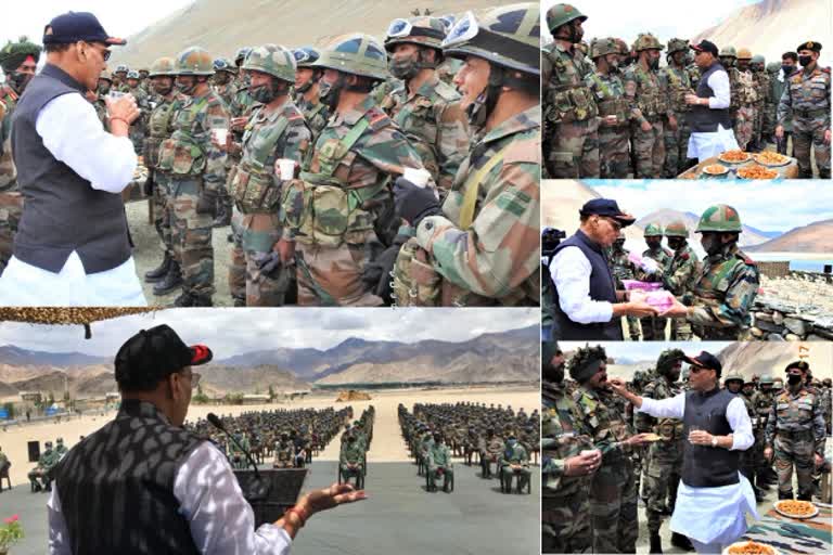 defense minister Ladakh visit