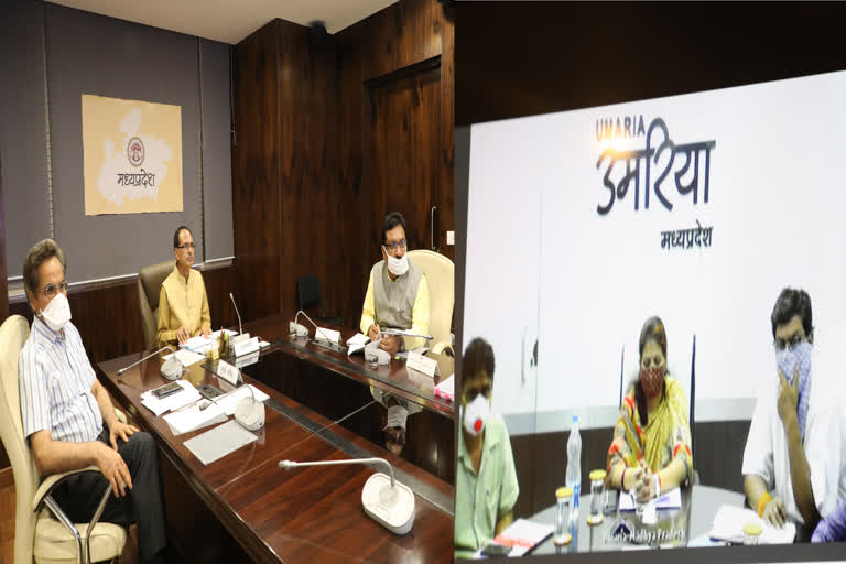 CM Shivraj Singh Chauhan holds a meeting