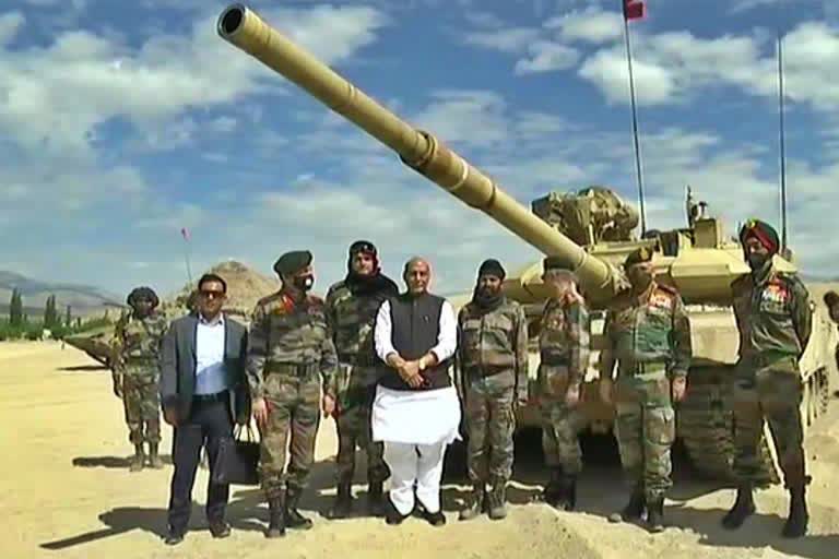 Defence Minister Rajnath Singh arrives in Leh to carry out security review