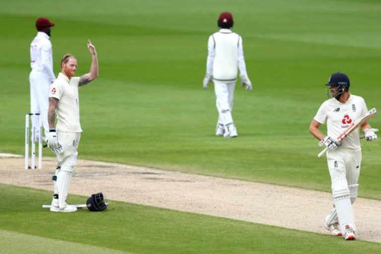 england declared first innings on 469 runs in second test against west indies