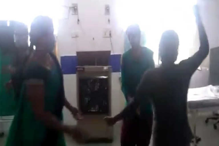 Corona patient performing dance party in covid care center