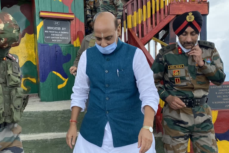 Rajnath visits key forward post along LoC in Kashmir