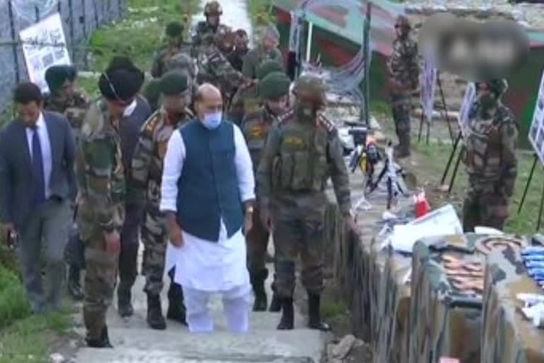 Rajnath visits key forward post along LoC in Kashmir