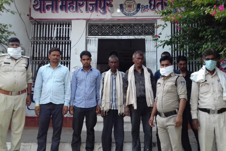 seven gamblers arrested in police raids in Chhatarpur