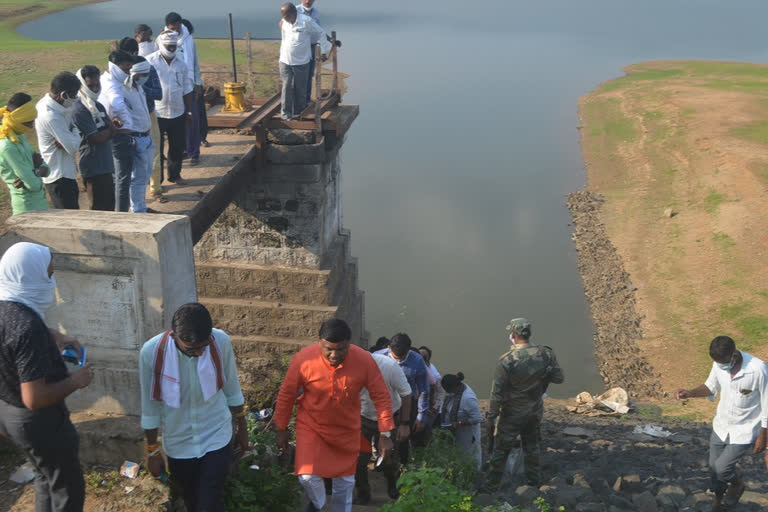 Inspection of Gangulpara reservoir