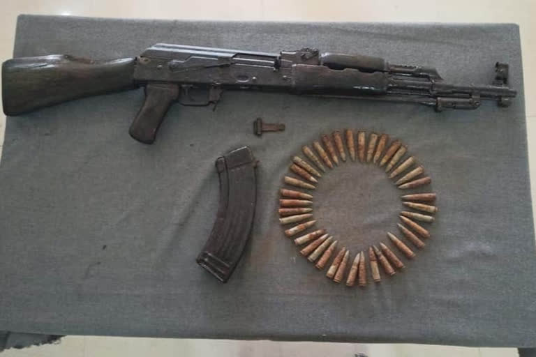 Arms recovered by Baksha police at Bogamati