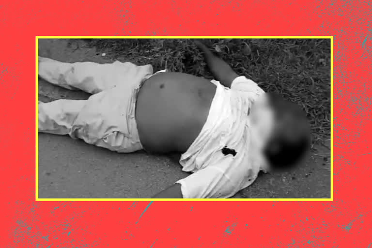 a man died in a road accident at sangam village valigonda mandal yadadri district