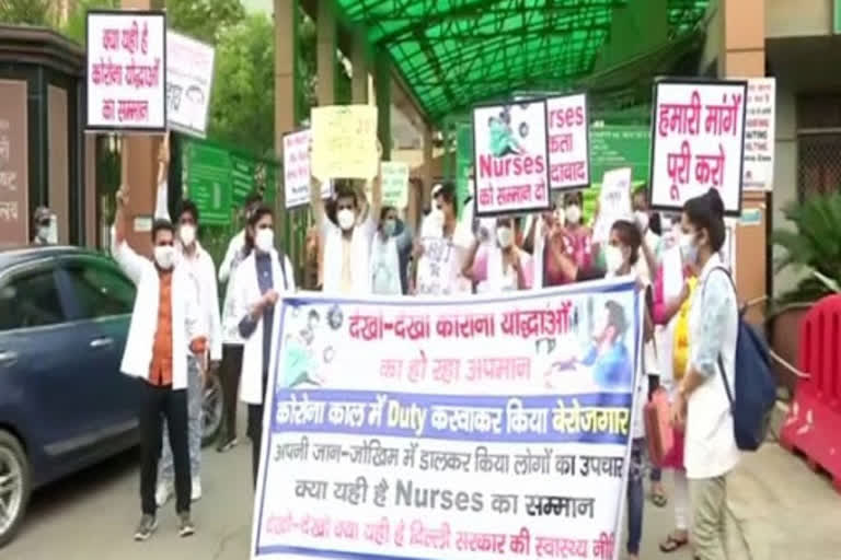 40 nurses of govt-run hospital protest ending of contracts