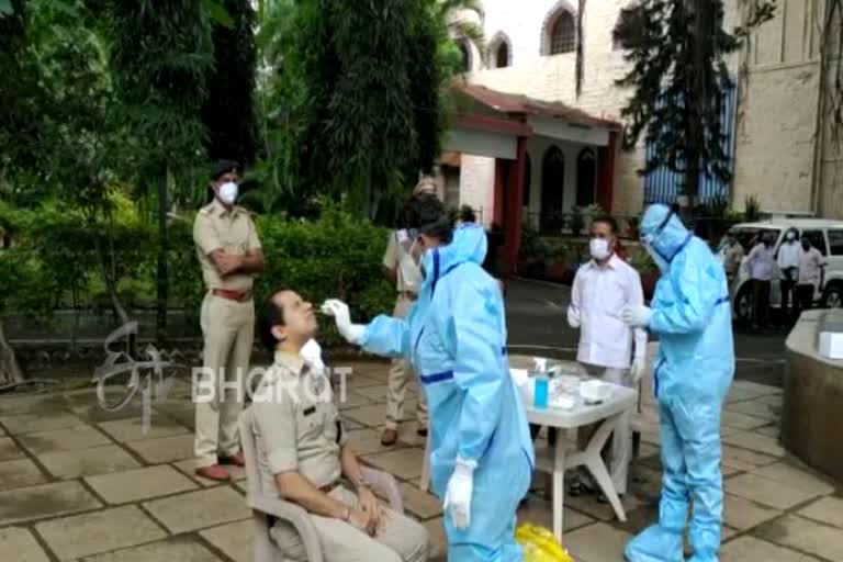 Vijaypur  SP Done swab test after over come from home qauratine