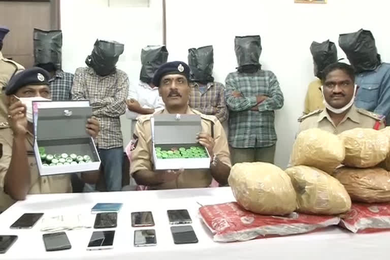 Liquid marijuana smuggling at guntur district