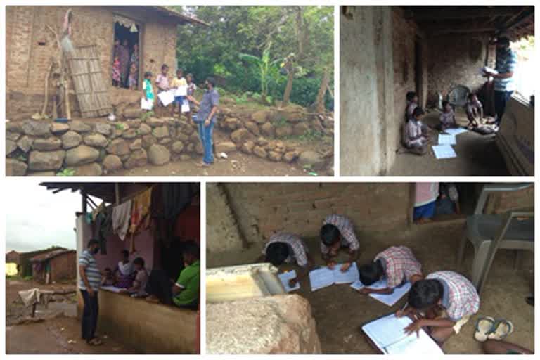 head master teaching at students home in raigad