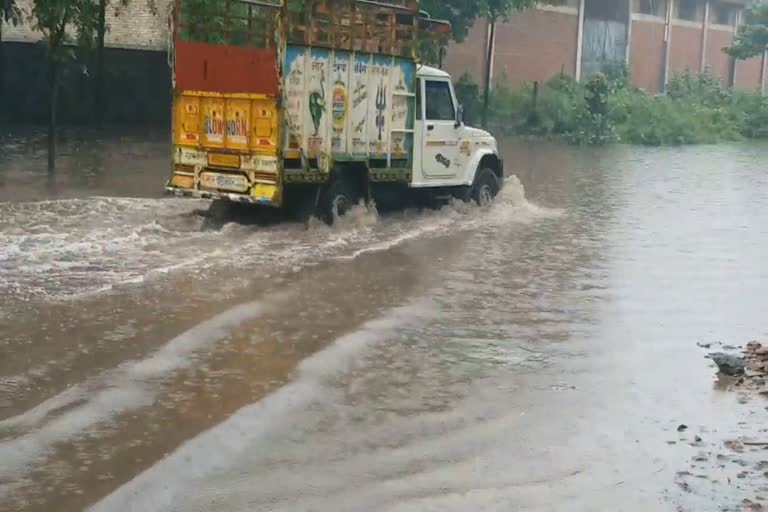 water logging in Old industrial area panipat