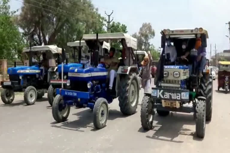 farmers protest,  farmers protest against modi government,  farmers protest in hanumangarh,  Kisan Sangharsh Samiti , Kisan Sangharsh Samiti protest