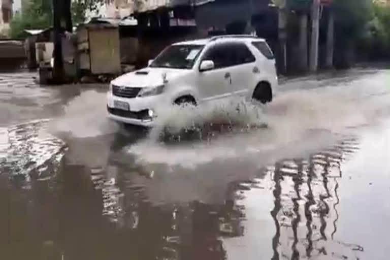 waterlogging in sohna due to rain