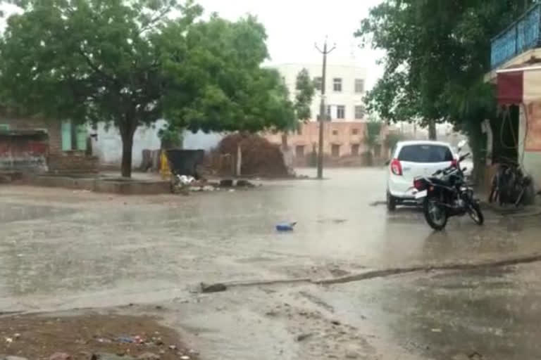 नागौर में जमकर हुई बारिश, Heavy rains in Nagore